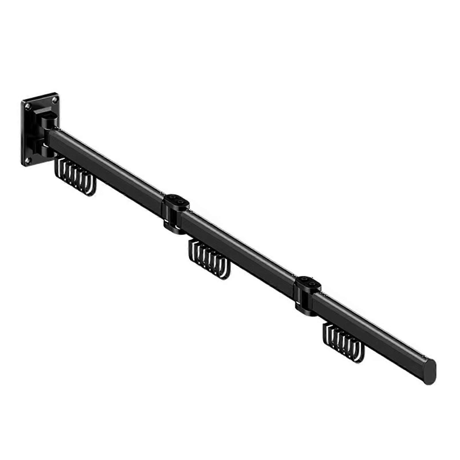 Foldable Wall Mounted Clothes Drying Rack for Balcony Indoor Outdoor SpaceSaving Silver