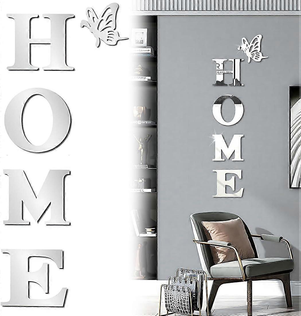 2-Piece Acrylic Mirror Wall Stickers