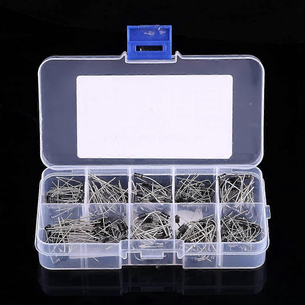 200pcs 1N4001 Rectifier Diode Assortment Kit with Easy Identification and Transparent Storage Box