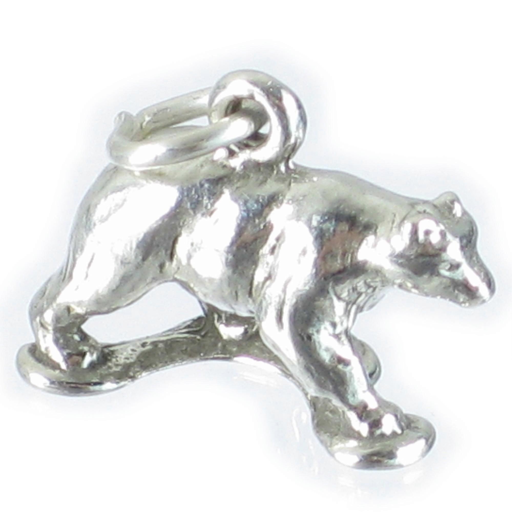 Black Bear sterling silver charm .925 x 1 Bears charms