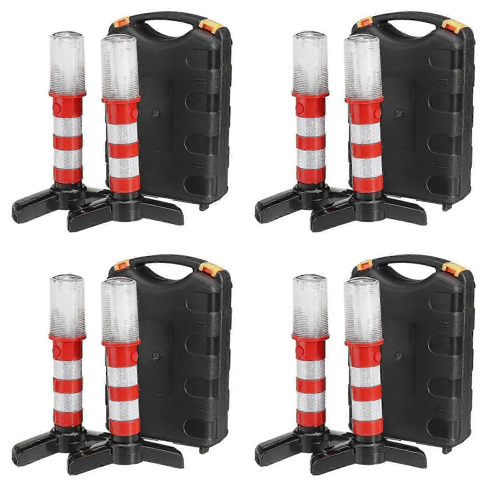 8Pcs LED Emergency Road Flash Flare Roadside Beacon Safety Strobe Warning