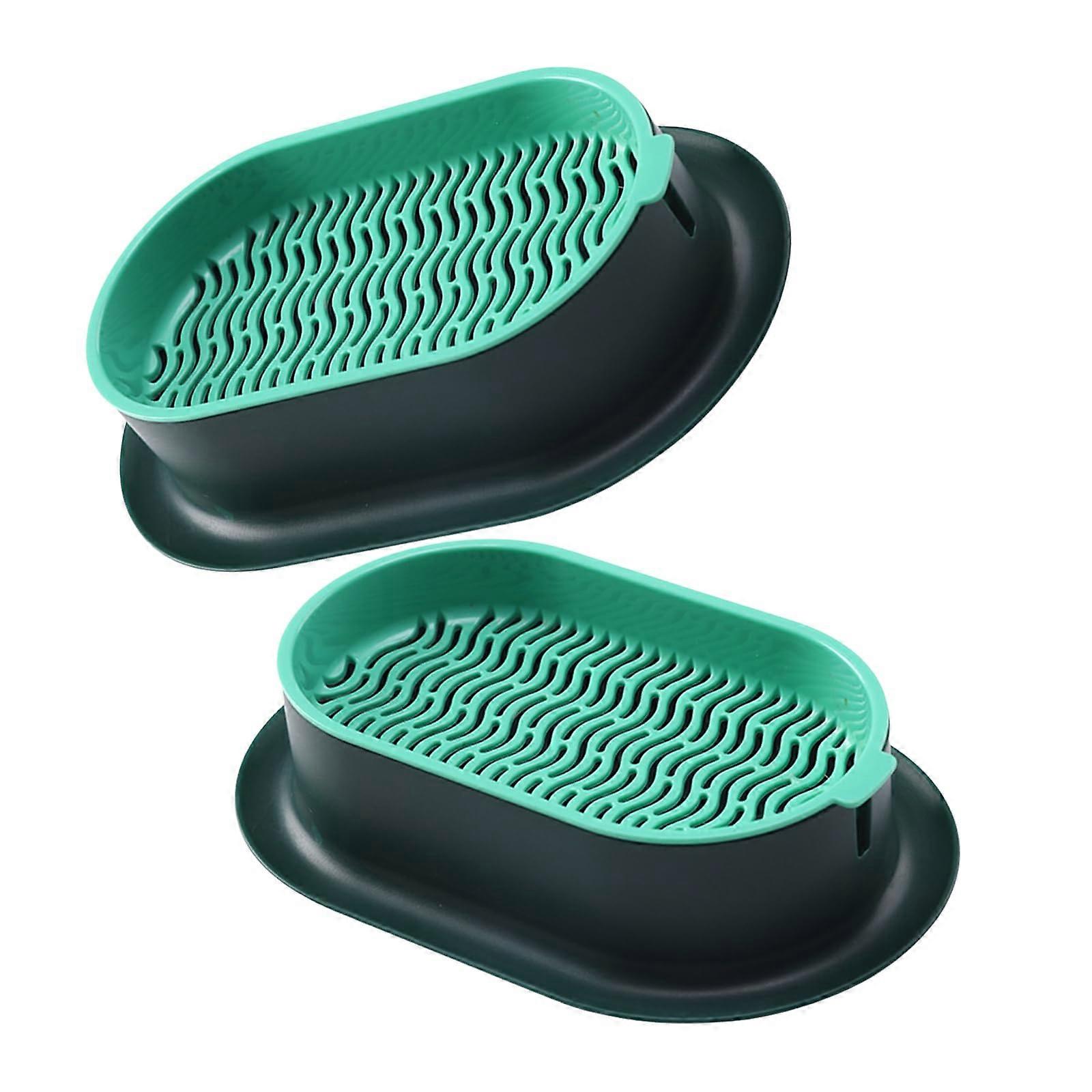 2Pcs Indoor Cat Grass Planter Kit with Double Layer Design for Healthy Pet Digestion