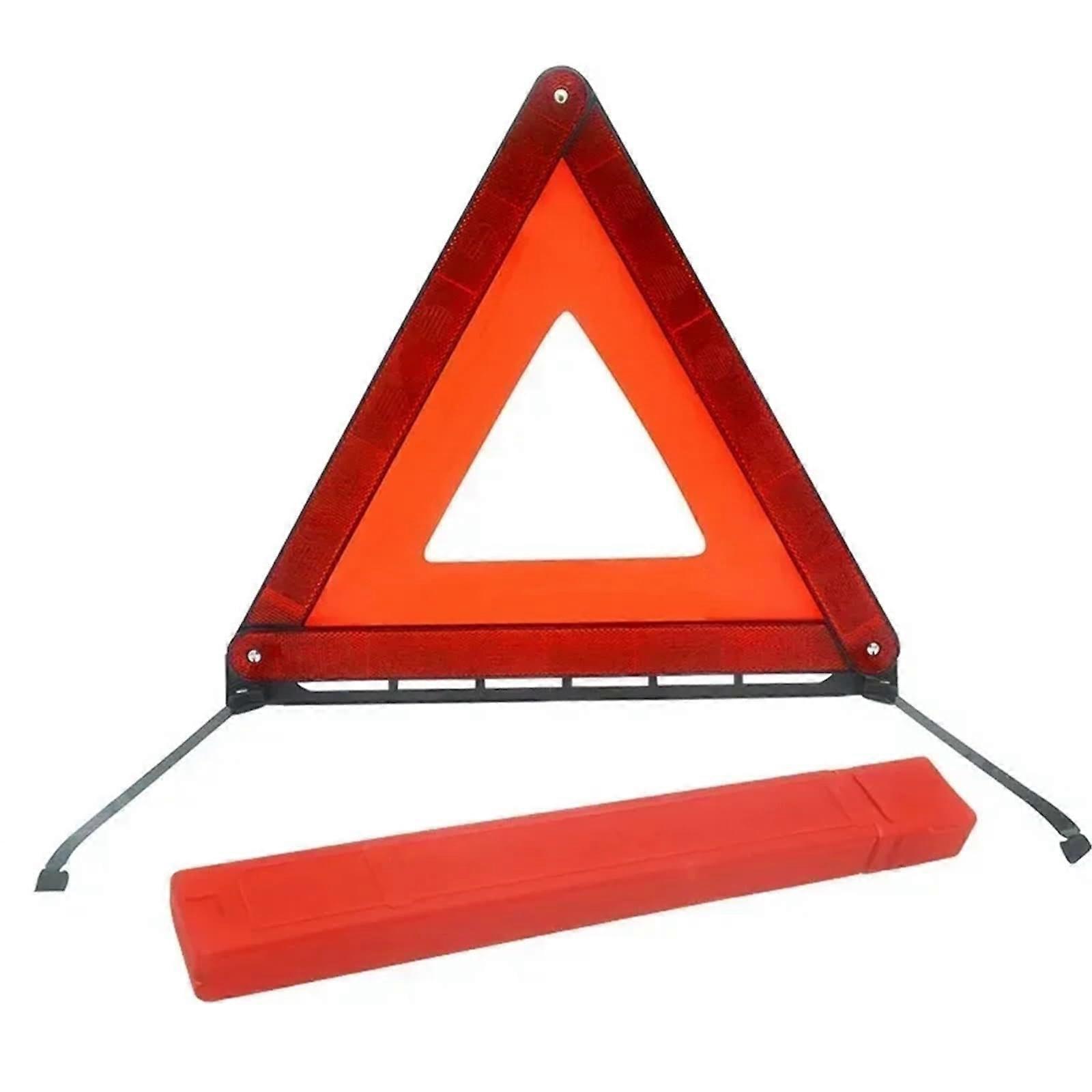 2pcs Foldable Reflective Warning Triangle for Car   Visibility Roadside Safety Hazard Sign