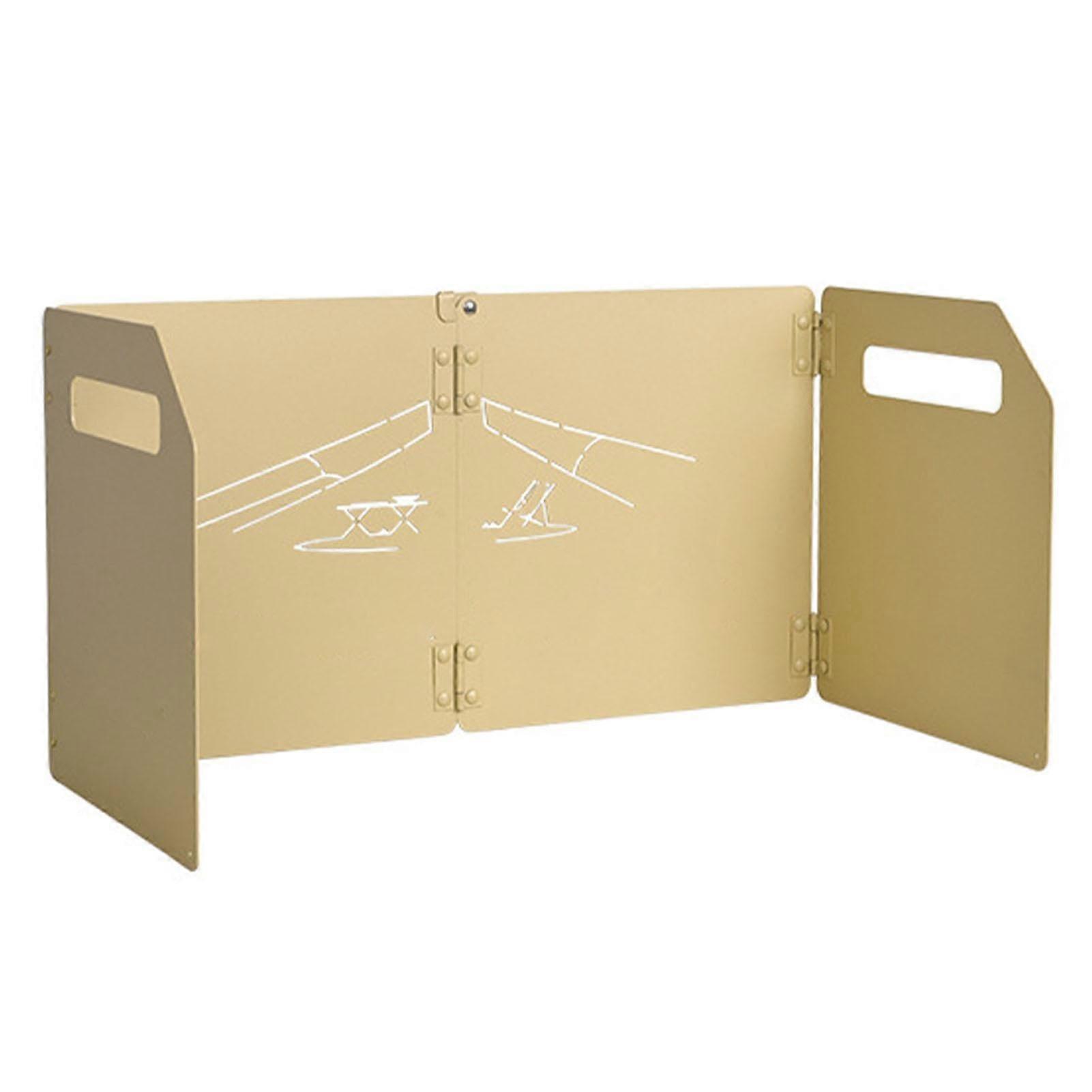 Camping Stove Windshield Folding Windscreen with Stable Support and Rust Resistant Edges