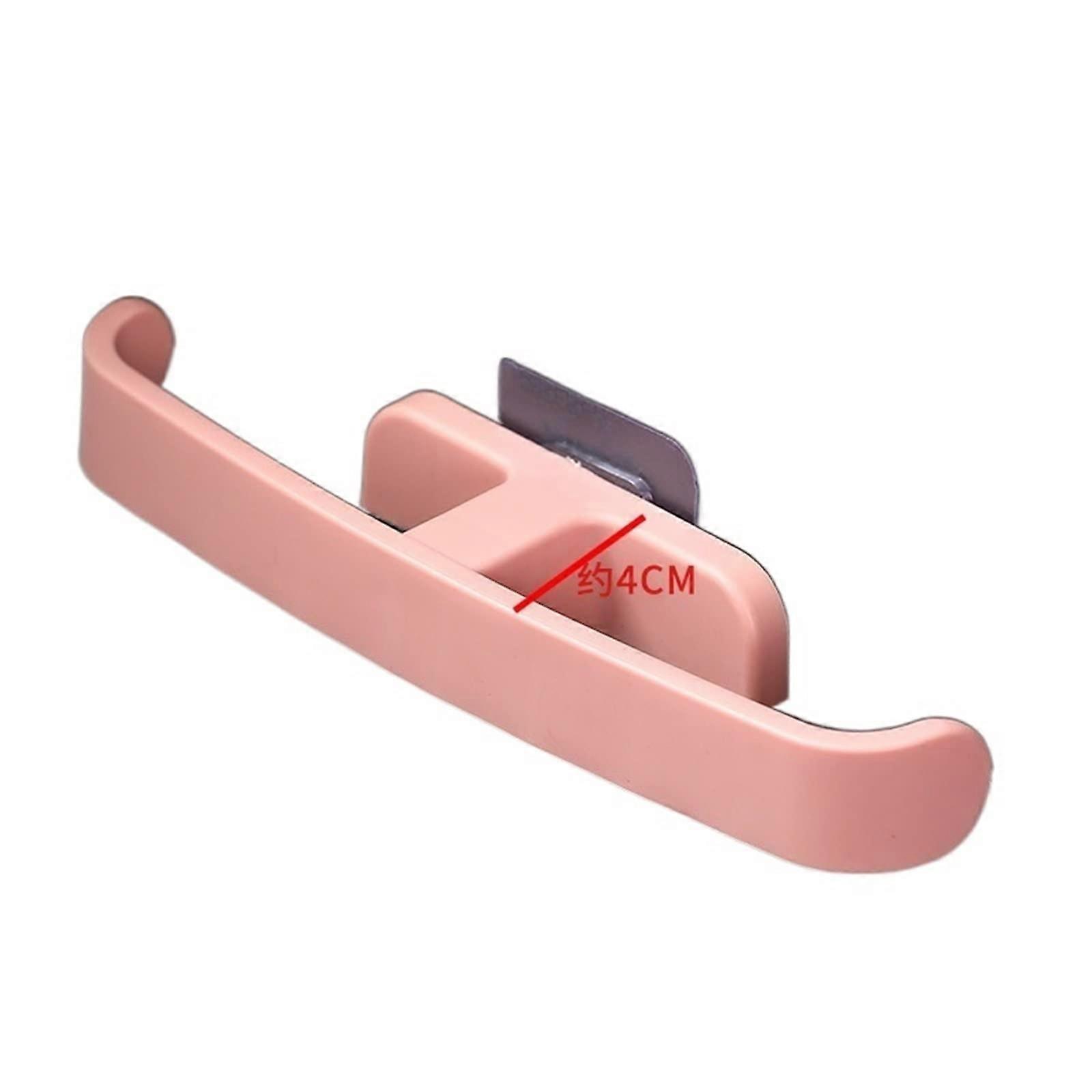 Pink Wall Mounted Shoe Rack with Adjustable Wire Shelves for Space Saving Bathroom Slipper Storage