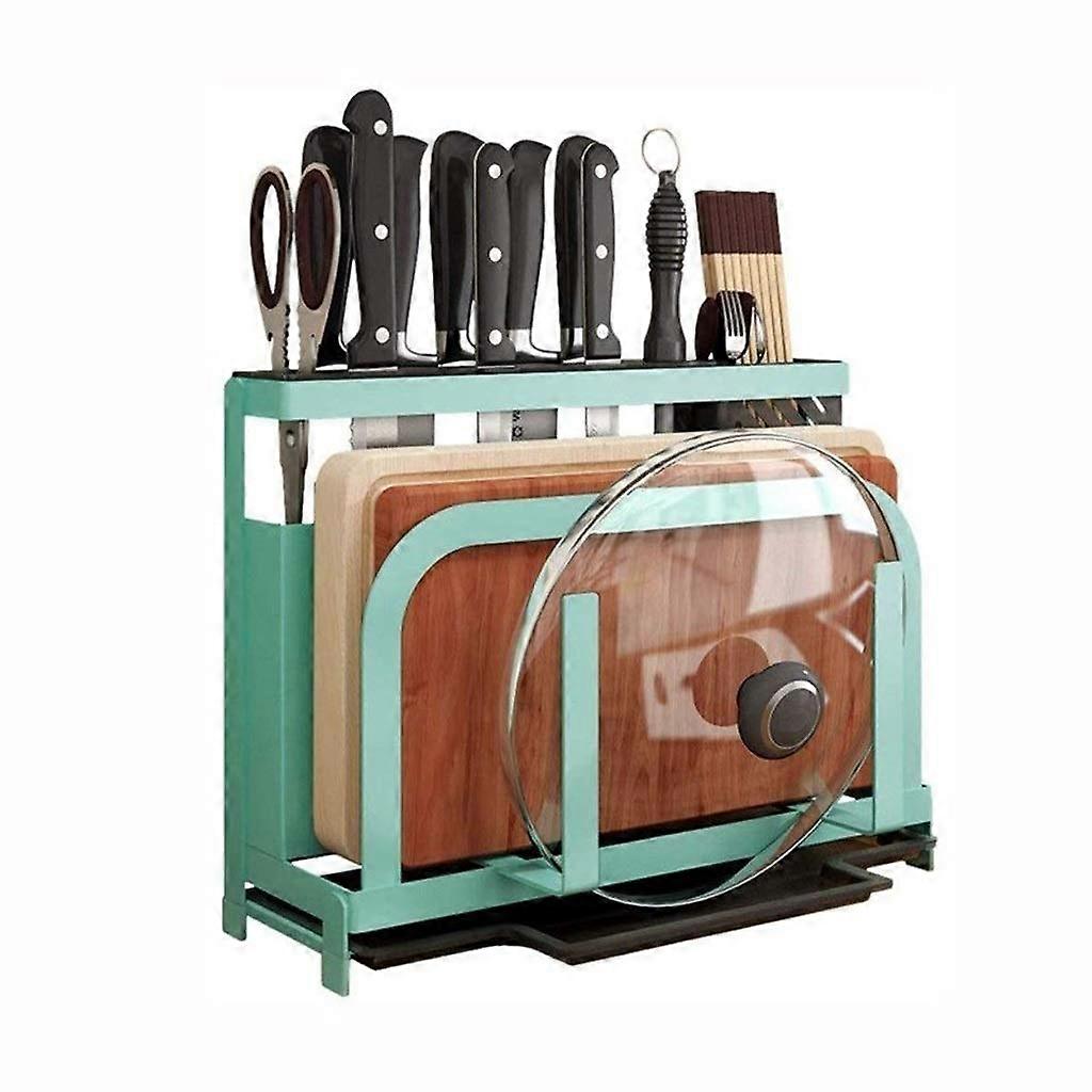 Double Cutting Board Holder with NonSlip Feet, Durable Kitchen Storage Rack for Countertop