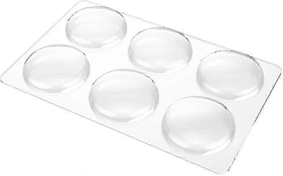 Transparent Round Soft Rubber Door Knob Wall Shield (6 Sheets)