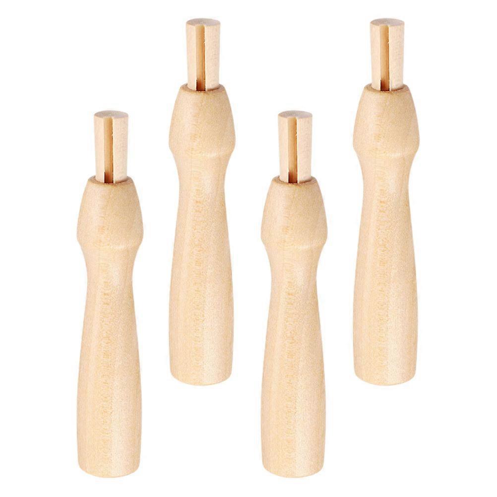 Needle Felting Tools Handles for Replacement Use 4Pcs Wooden Handheld