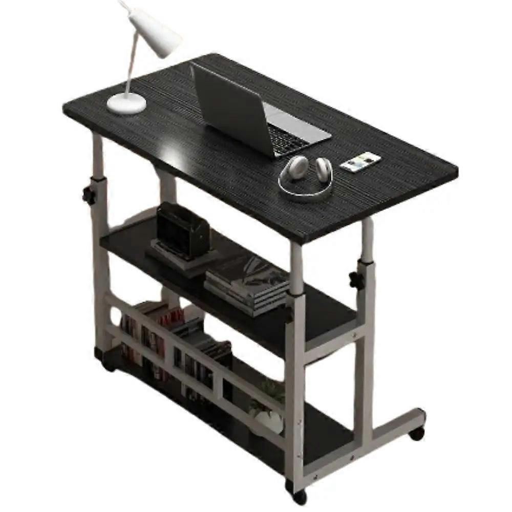 Adjustable Folding Desk With Storage Shelf & Wheels