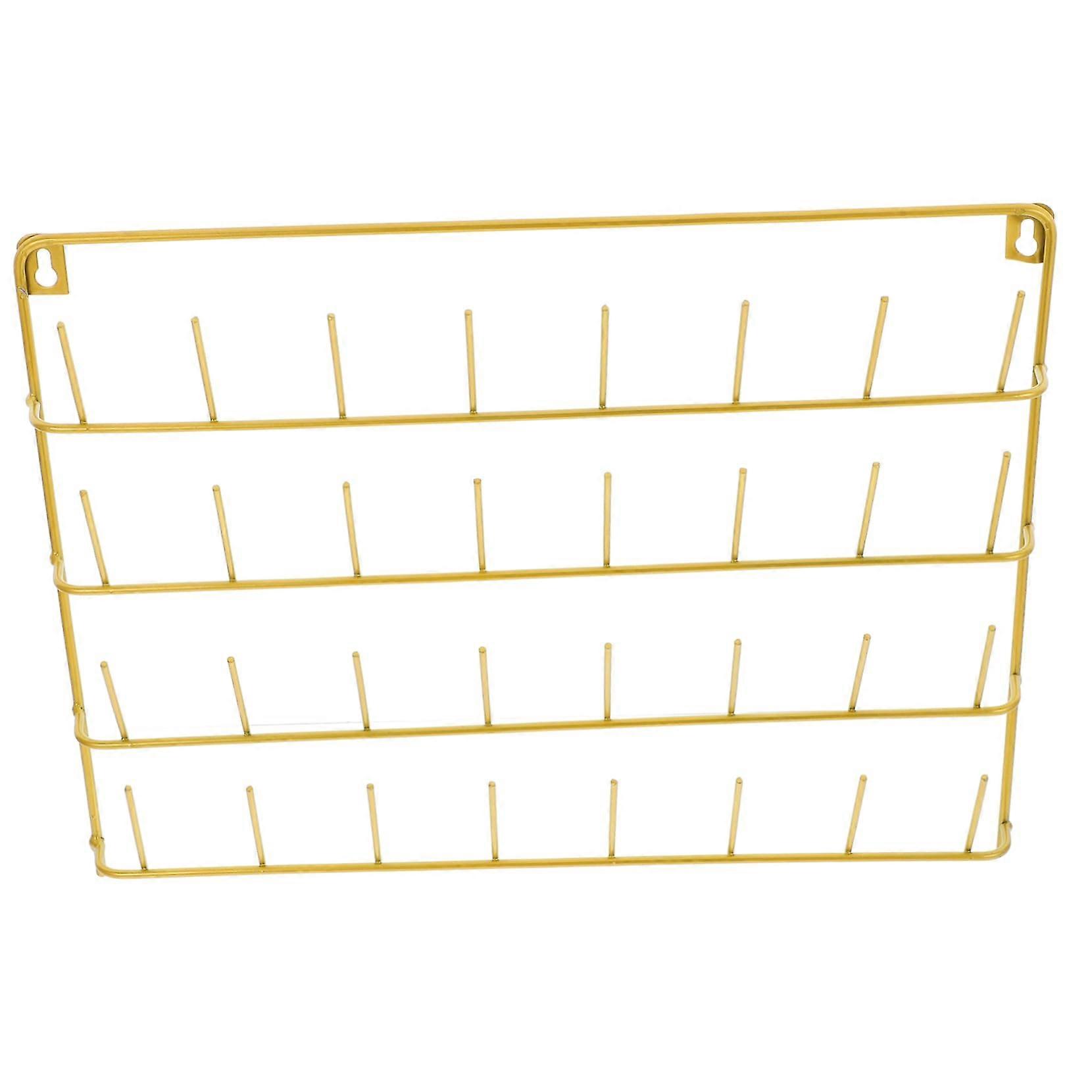Wall Mounted Thread Organizer with Easy Access and Tangle Storage for Sewing and Embroidery