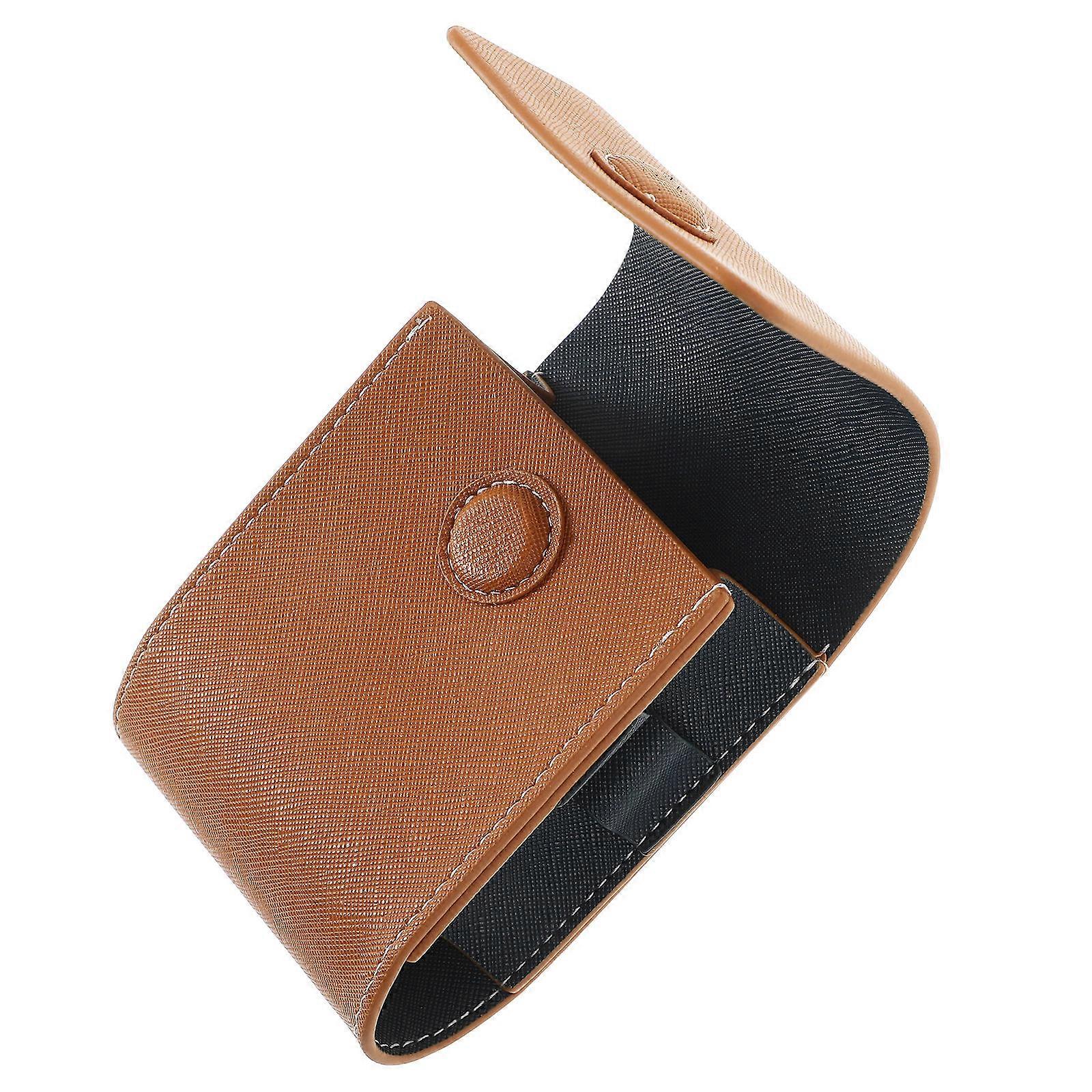 Golf Rangefinder Case Protective Bag for Storage Lightweight Brown PU