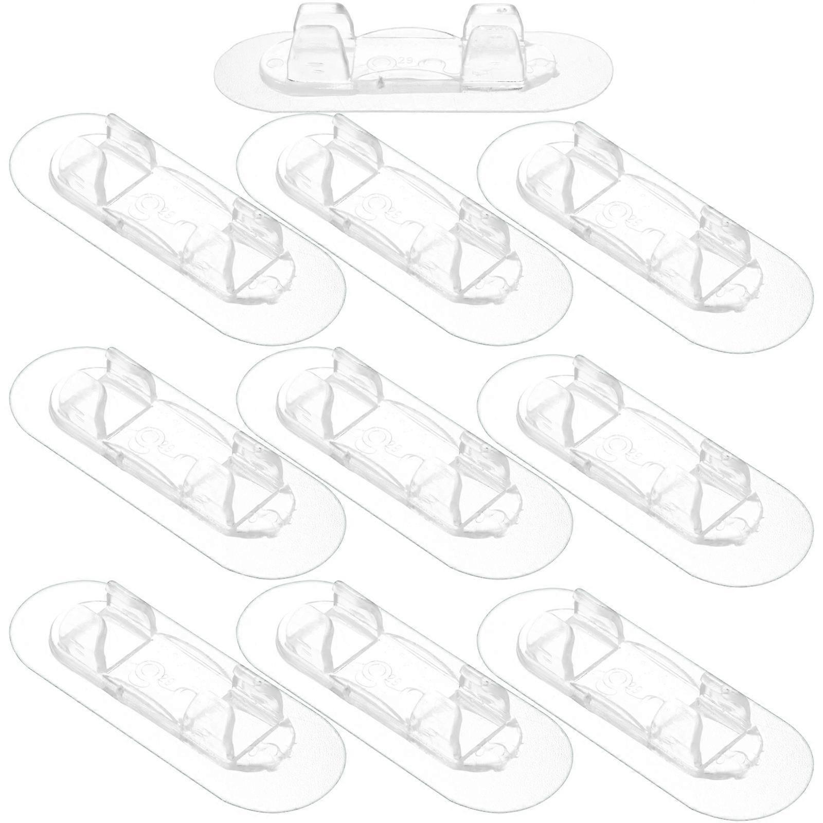 Desk Wire Management Transparent Acrylic Cable Organizer 10Pcs Pack