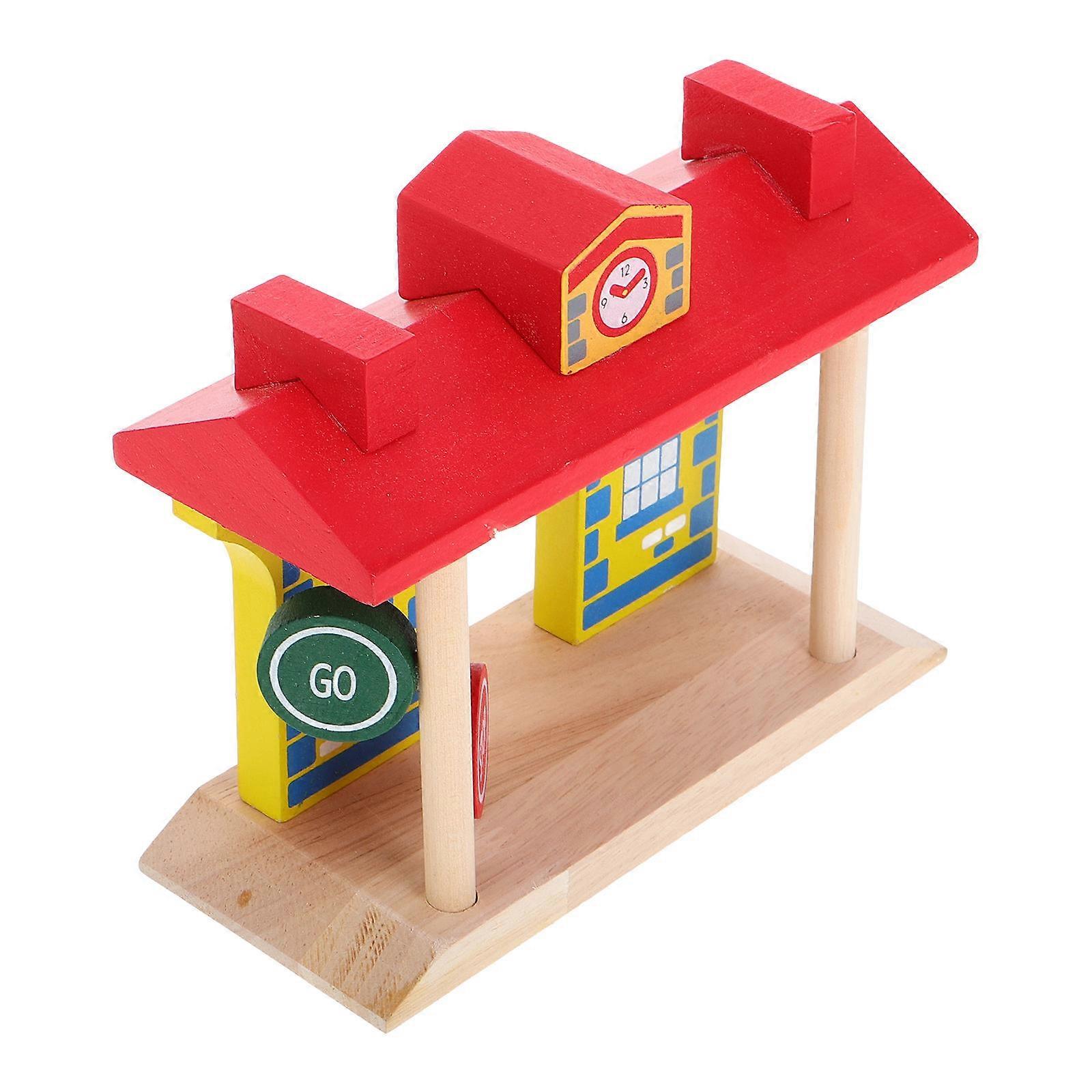 Wood Train Track Accessories for Educational Play with Barriers