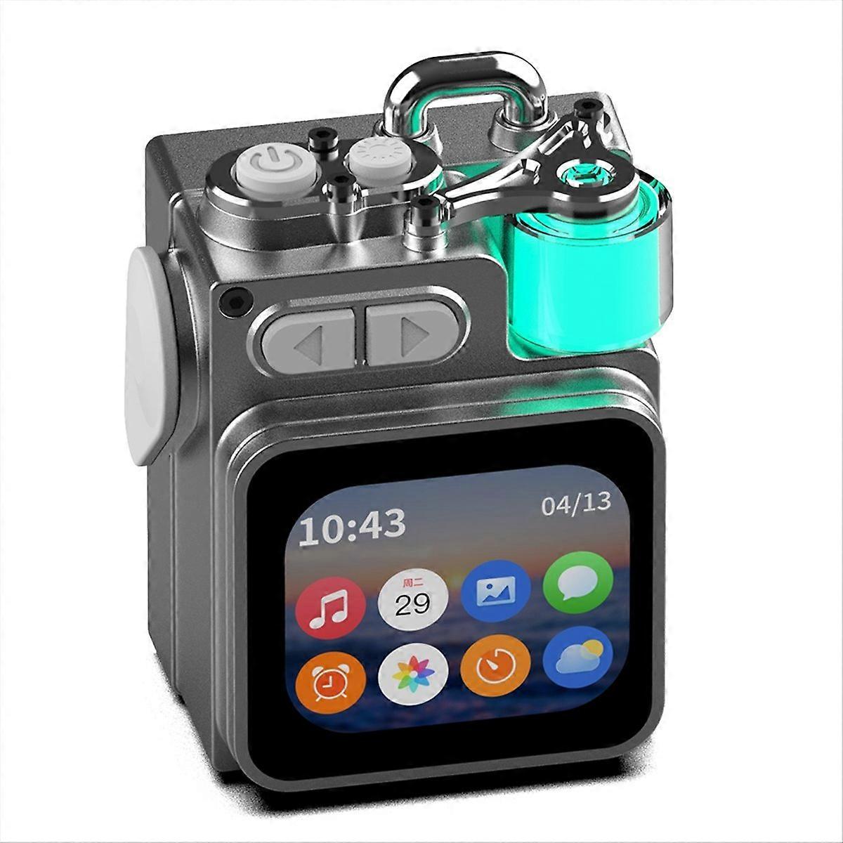 Wireless Bluetooth Speaker Metal Mechanical with LED Screen RGB