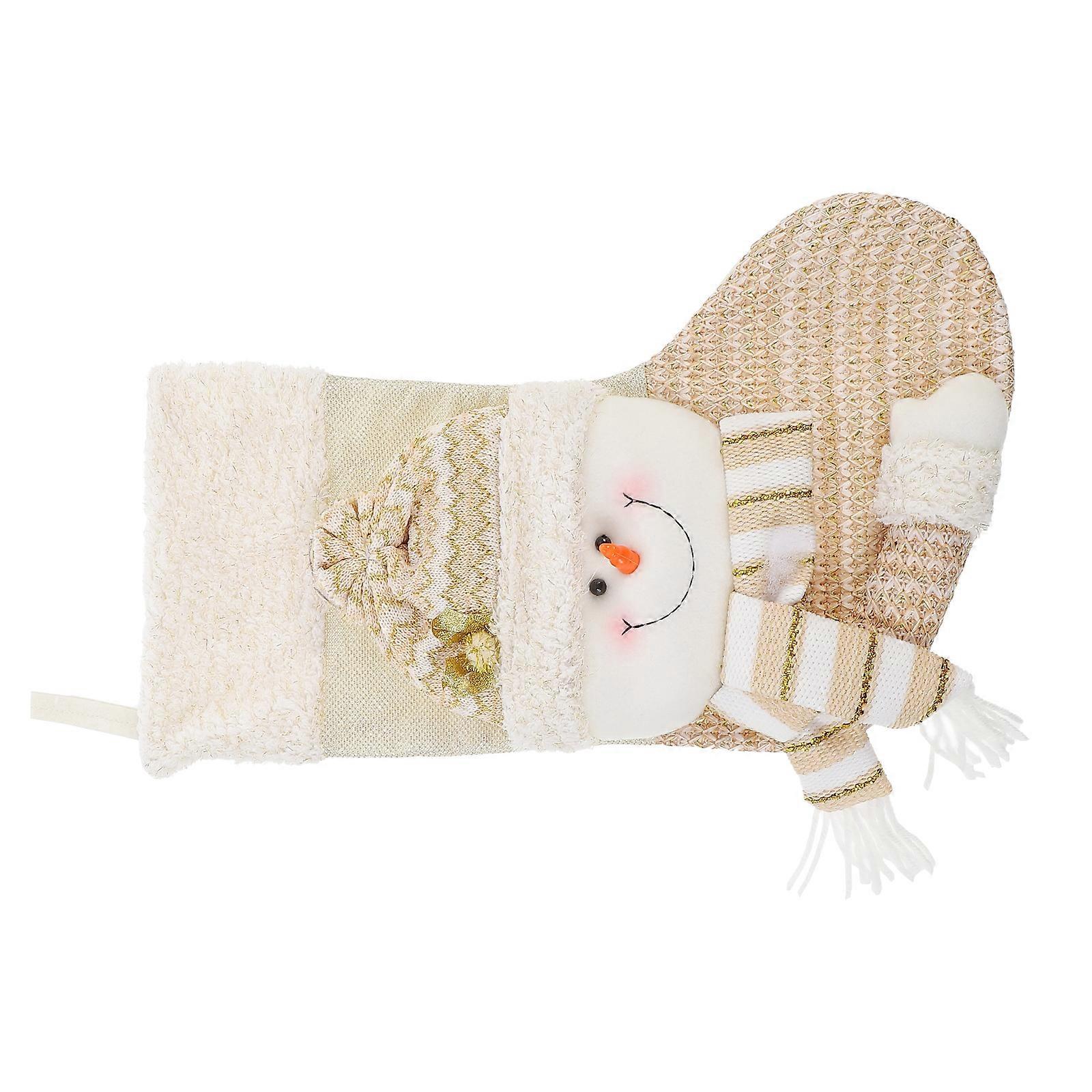 Christmas Stocking Gift Bag for Decoration 1Pcs White Practical Pendant