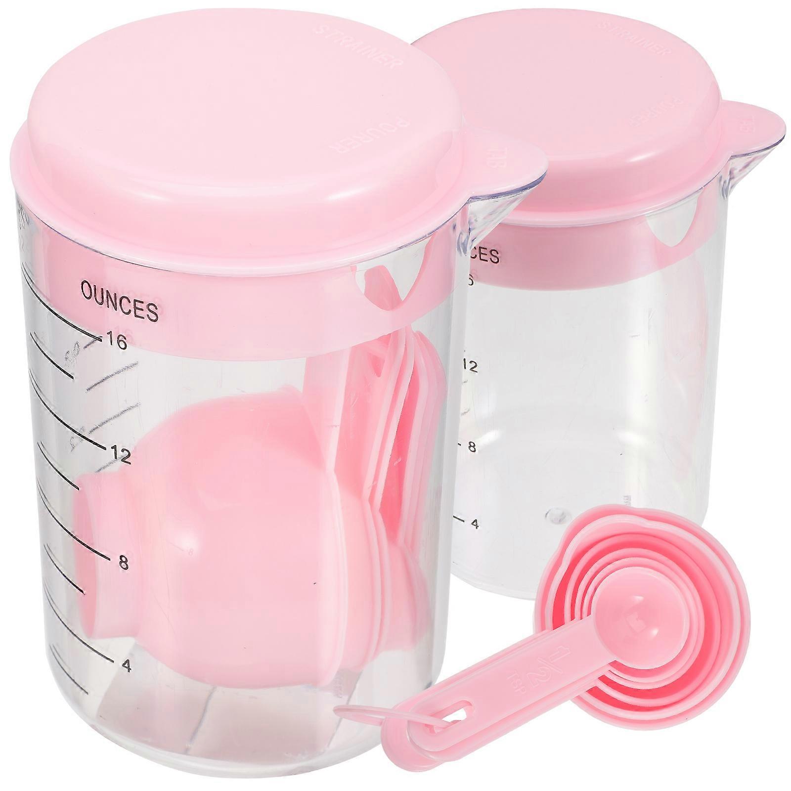 Measuring Spoon Set for Baking Kitchen Measuring Cups Plastic 2Sets