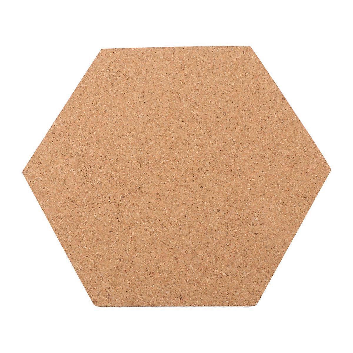Self Adhesive Corkboard Message Board Hexagon Soft for Photo Wall 3Pcs