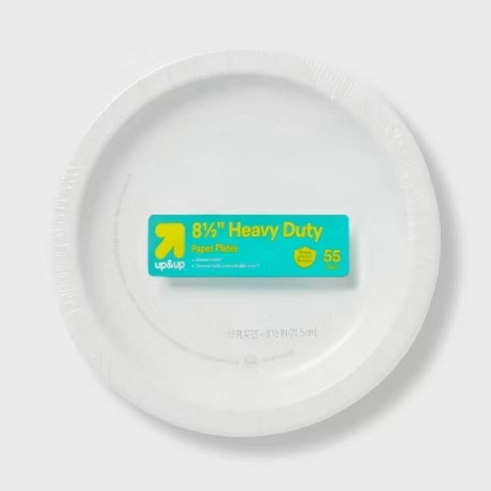 White Paper Plates 8.5" - 55ct- up&up