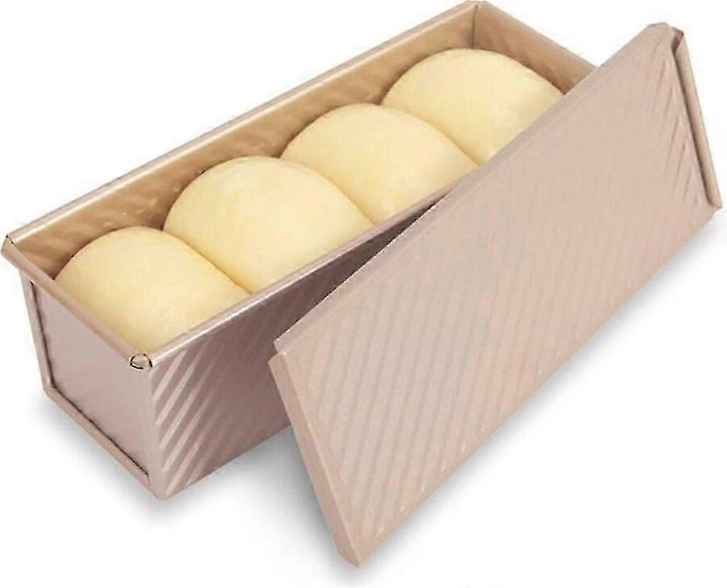 Rectangular Wave Dough Toast Bread Baking Pan with Lid compatible with Pastry, Cake, and Homemade Bread