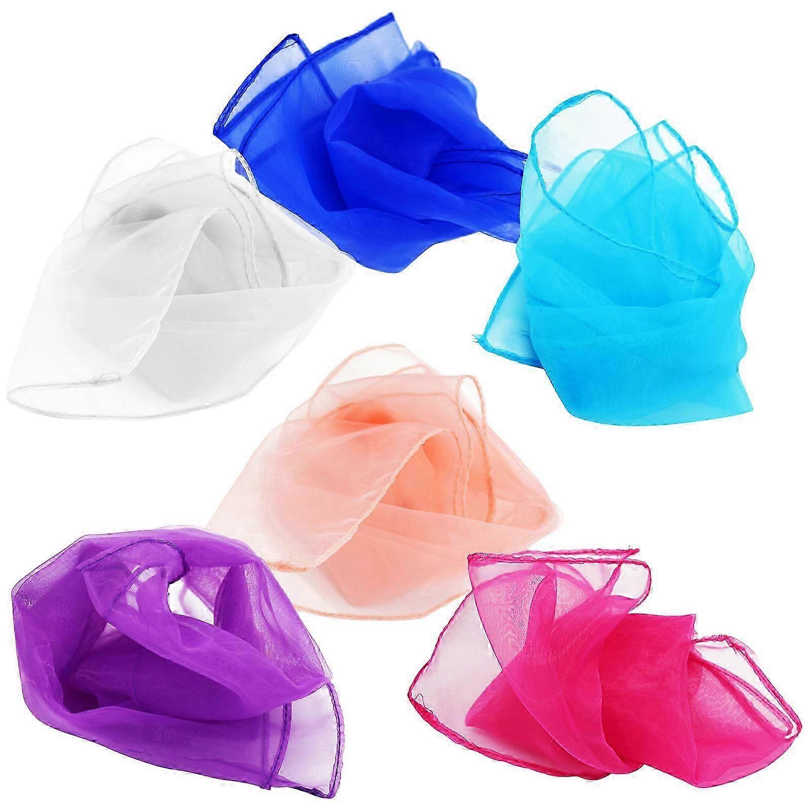 Dance Silk Juggling for Performance 6Pcs Assorted Color