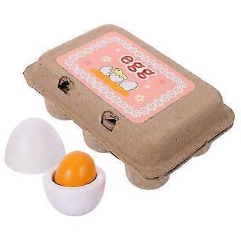1 Set Faux Easter Decor Eggs Pretend Toy Simulation Food for Kids Kitchen Model