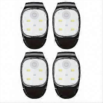 USB Rechargeable LED Clip-On Light, 4-Pack Portable Headlamp for Night Running, Safety Warning Light with Hat Clip Functionality