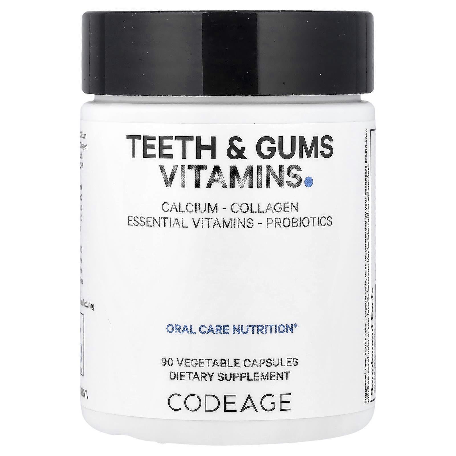 Codeage, Teeth & Gums Vitamins, 90 Vegetable Capsules