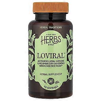 Herbs Etc., Loviral™, 60 Softgels