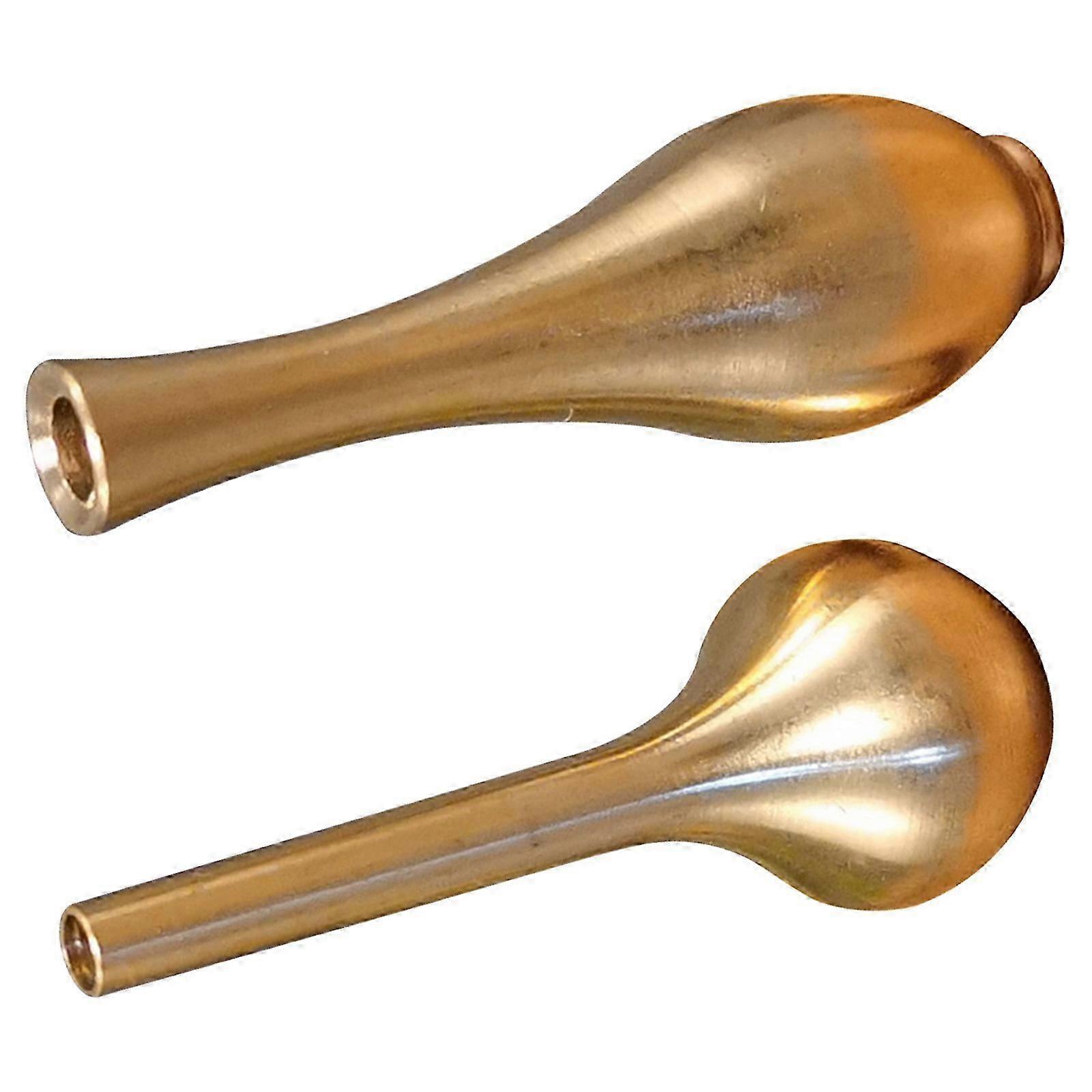 Retro Flower Vase Brass Tiny Vase Study Ornament 2Pcs