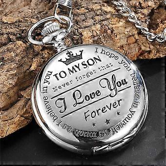 Vintage Quartz zakhorloge, stijl: Forever (zilver) Forever (zilver)