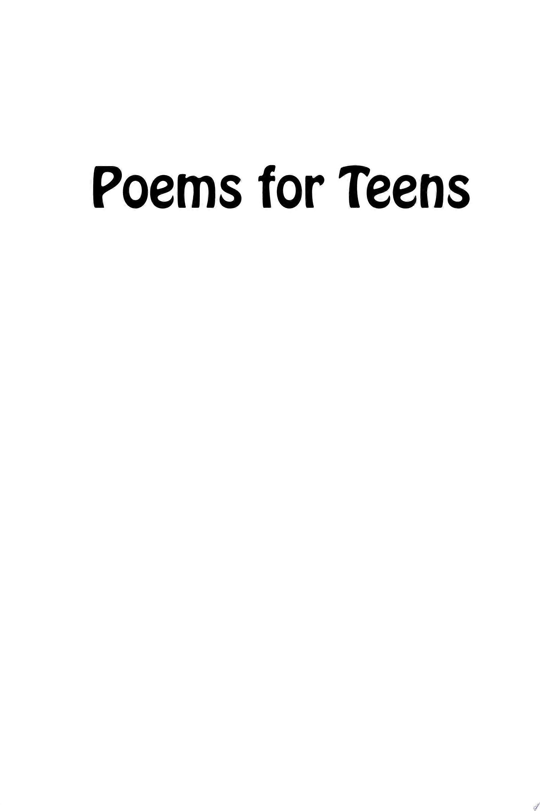 Poems for teens