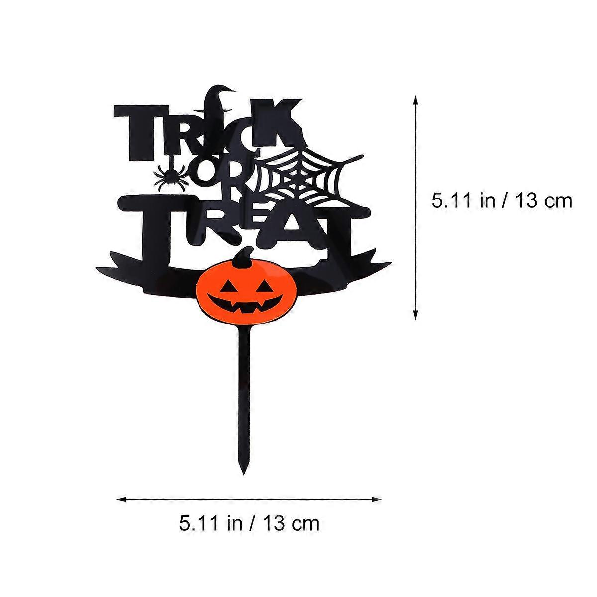 Halloween Cake Inserts Creative Cake Insert Cards for 5Pcs Decorations