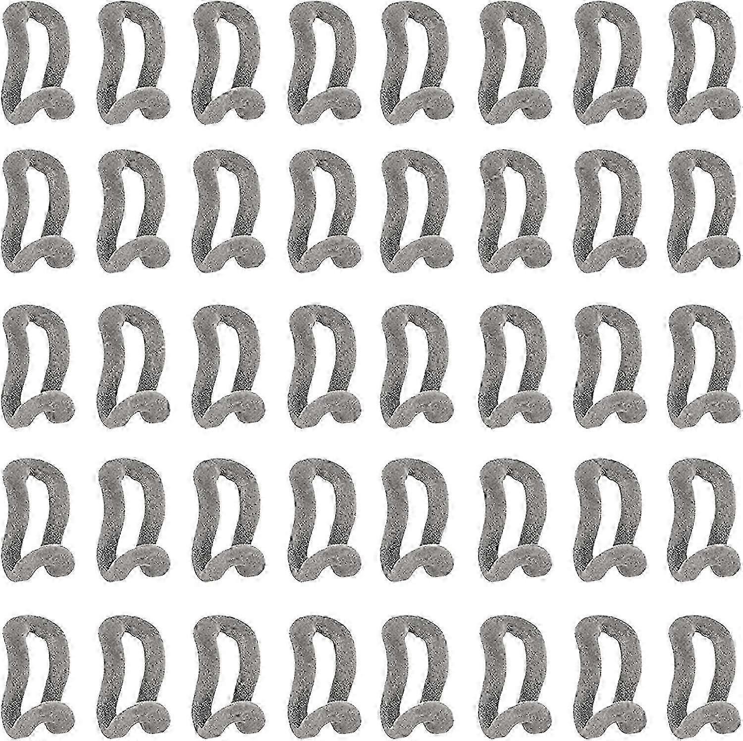 Mini Flocking Hooks, Non-Slip, Connector, Grey, 40 Pcs