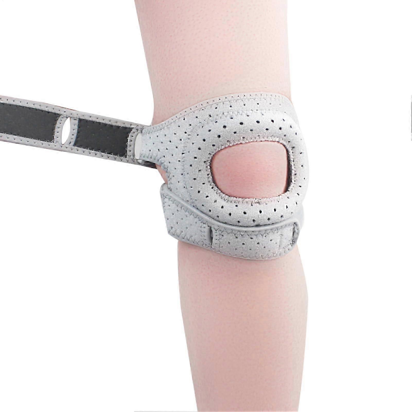 Fitness Knee Wraps  Knee Support for Training  Adjustable Brace, Gray