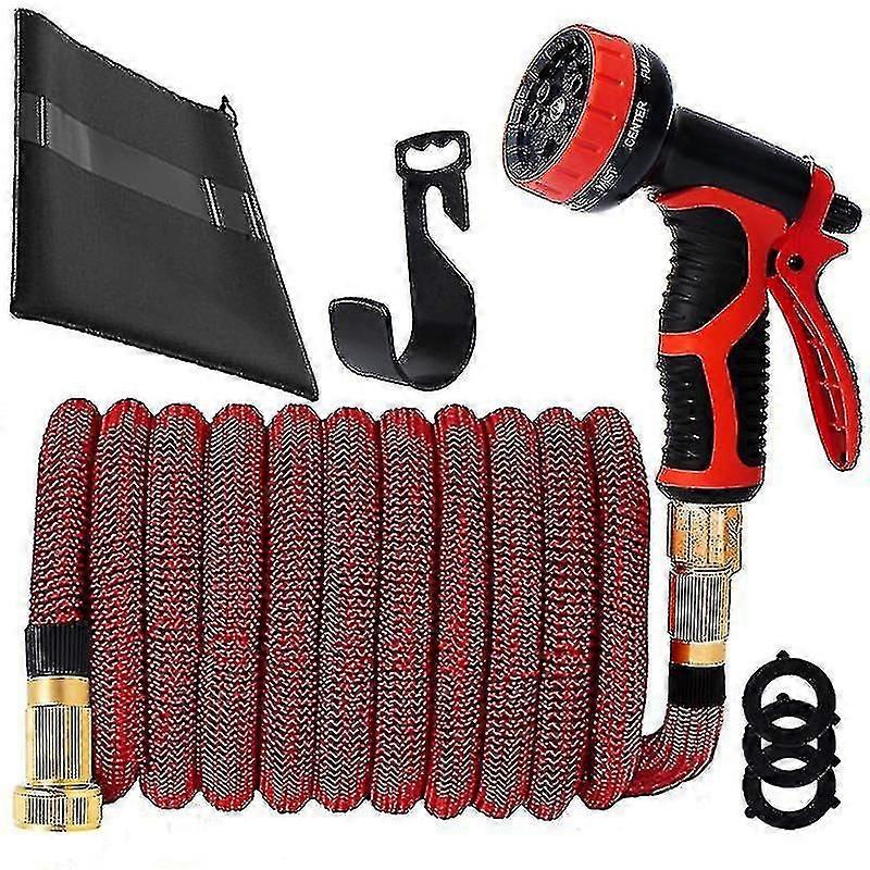 Expandable Garden Hose 25ft  With 9 Function Water Gun