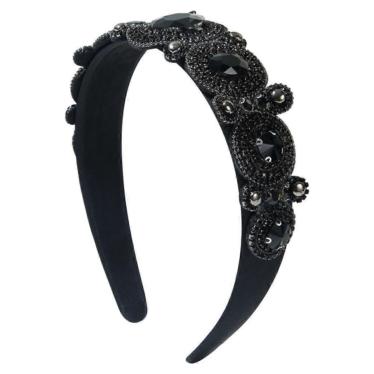 1Pcs Elegant Baroque Rhinestone Padded Headband