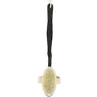 Back Brush Compatible with Shower Men Body Bathing Brush Black Nylon Material