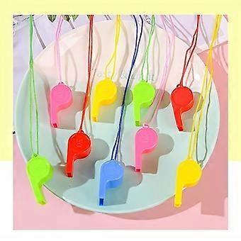 OK/NO Sports Whistles with Lanyard, 12-Pack Plastic Whistles for Referees, Cheerleaders and Outdoor Activities