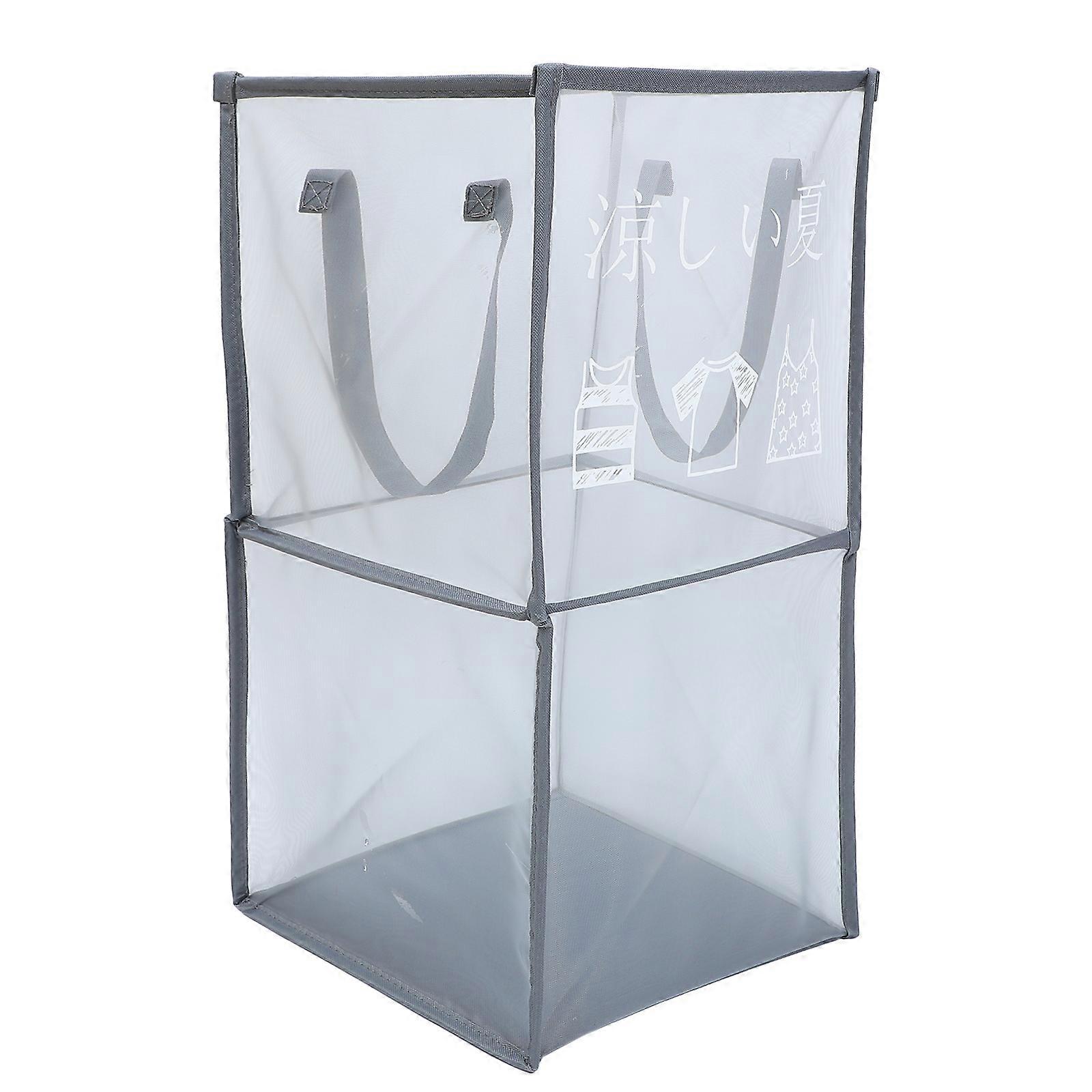 1Pc Mesh Laundry Hamper Foldable Laundry Basket Practical Laundry Basket