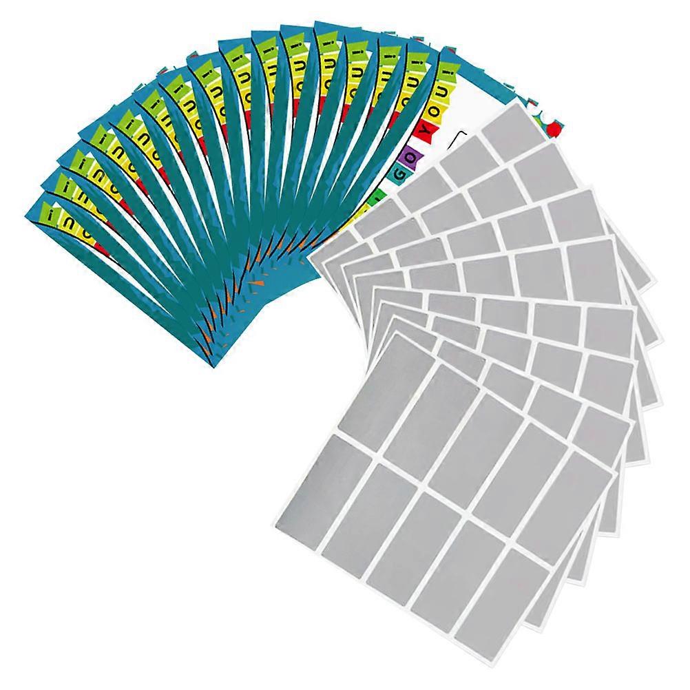 100 Sheets Rectangular DIY Scratch Off Stickers Self Adhesive Peel and Stick Labels Scratch Off Labels