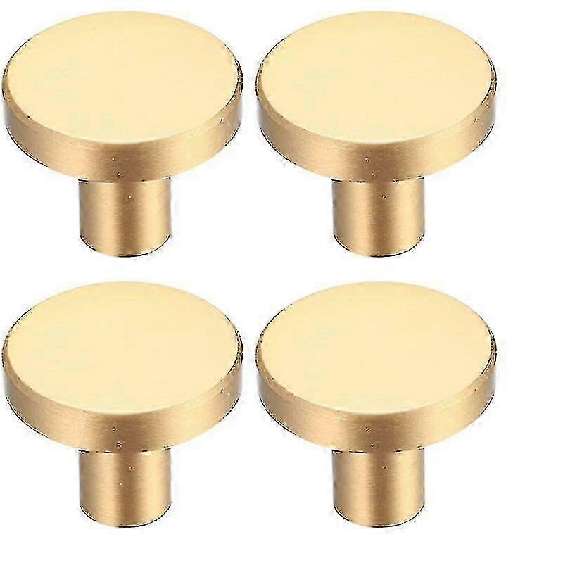 4 Pieces Drawer Knobs, Gold Furniture Knobs, Round Cabinet Knobs, Gold Brass Drawer Knobs, Kitchen D