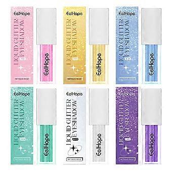 Shimmery Liquid Eyeshadow - Multicolor Glitter Cream for Easy Blending, Long-Lasting