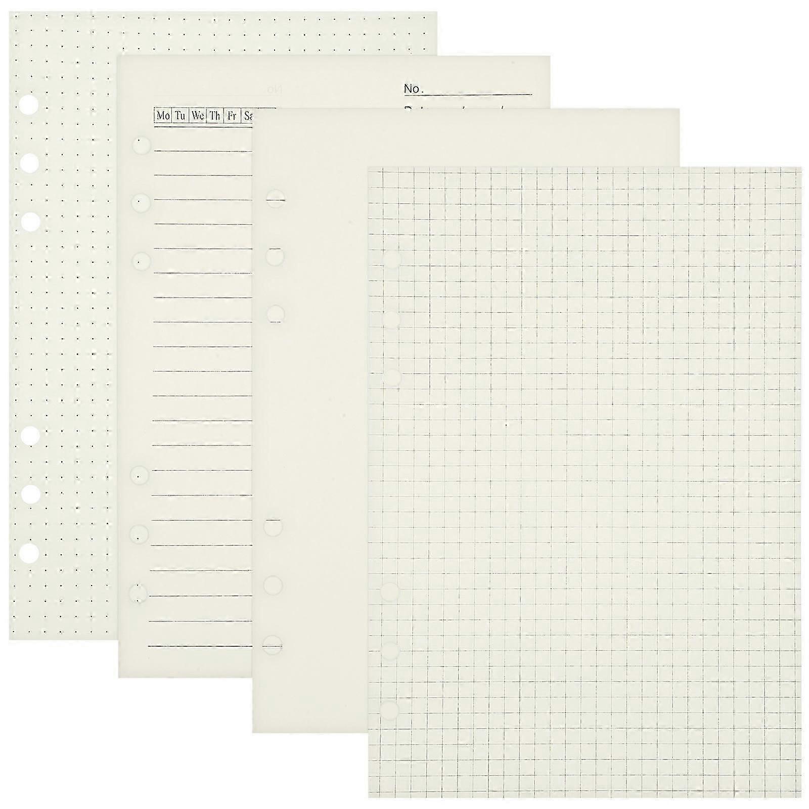 Loose Leaf A5 Paper Refill Notebook Inserts for Office 4Pcs