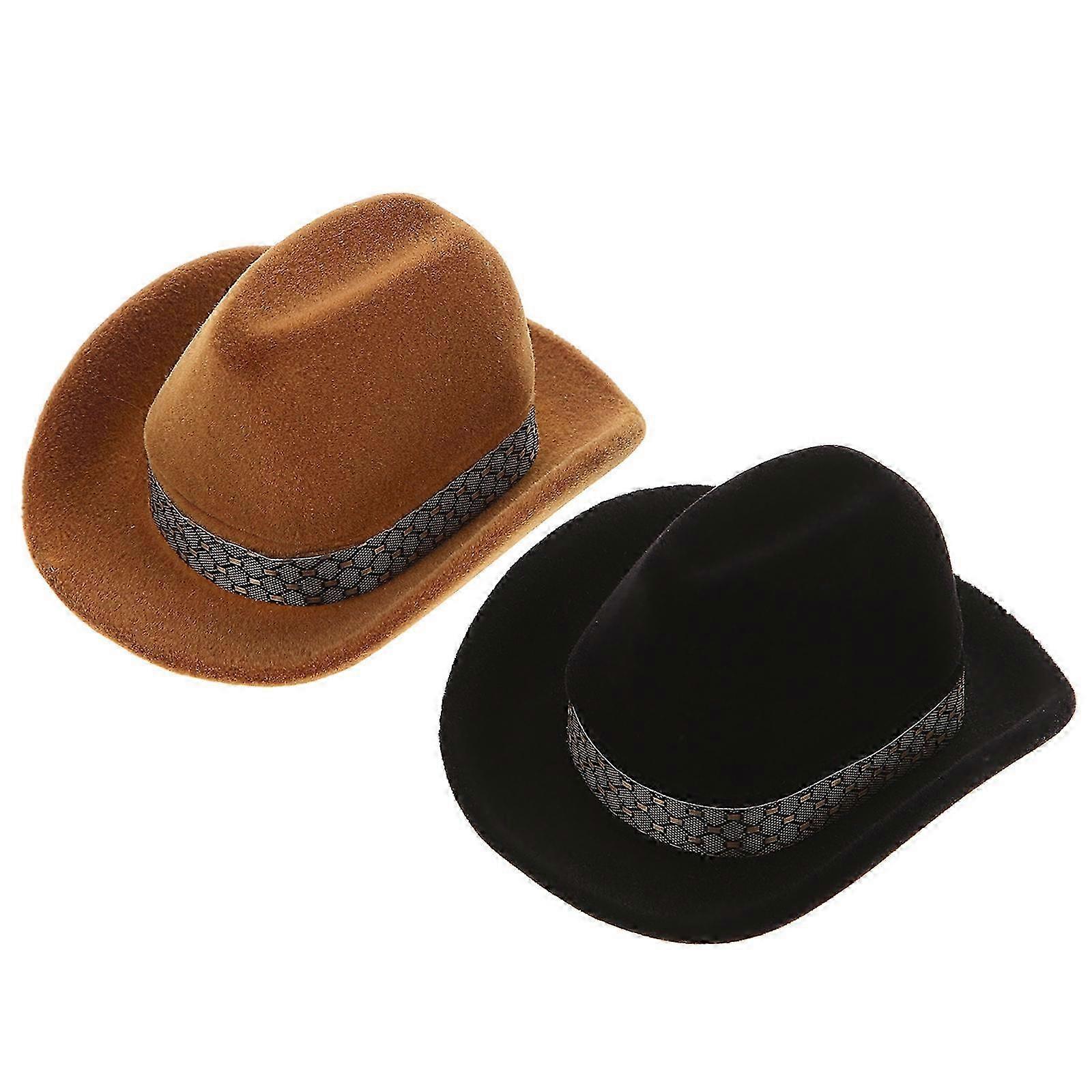 2pcs Hat Shaped Ring Storage Box Engagement Proposal Ring Box Ring Display Holder