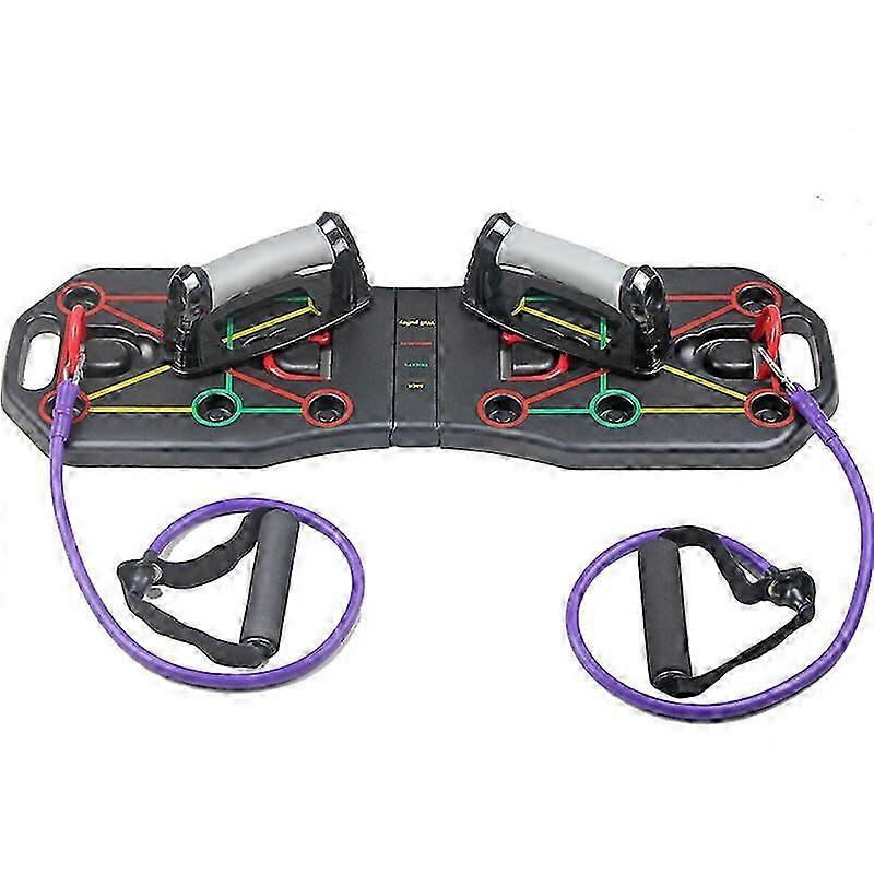 Folding Push-up Board with Pull Rope, Multifunctional Home Exercise Equipment