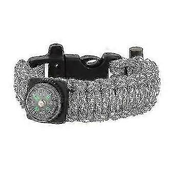 Mehrfarbige Paracord Fallschirmschnur Notfall Kit Survival Armband Seil mit Pfeife Schnalle Kompass