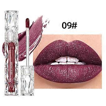 Liquid Glitter Lipstick, Diamond Shimmer Finish Highly Pigment Lip Tinted Stain, Waterproof Long Lasting Smudge-proof Lip