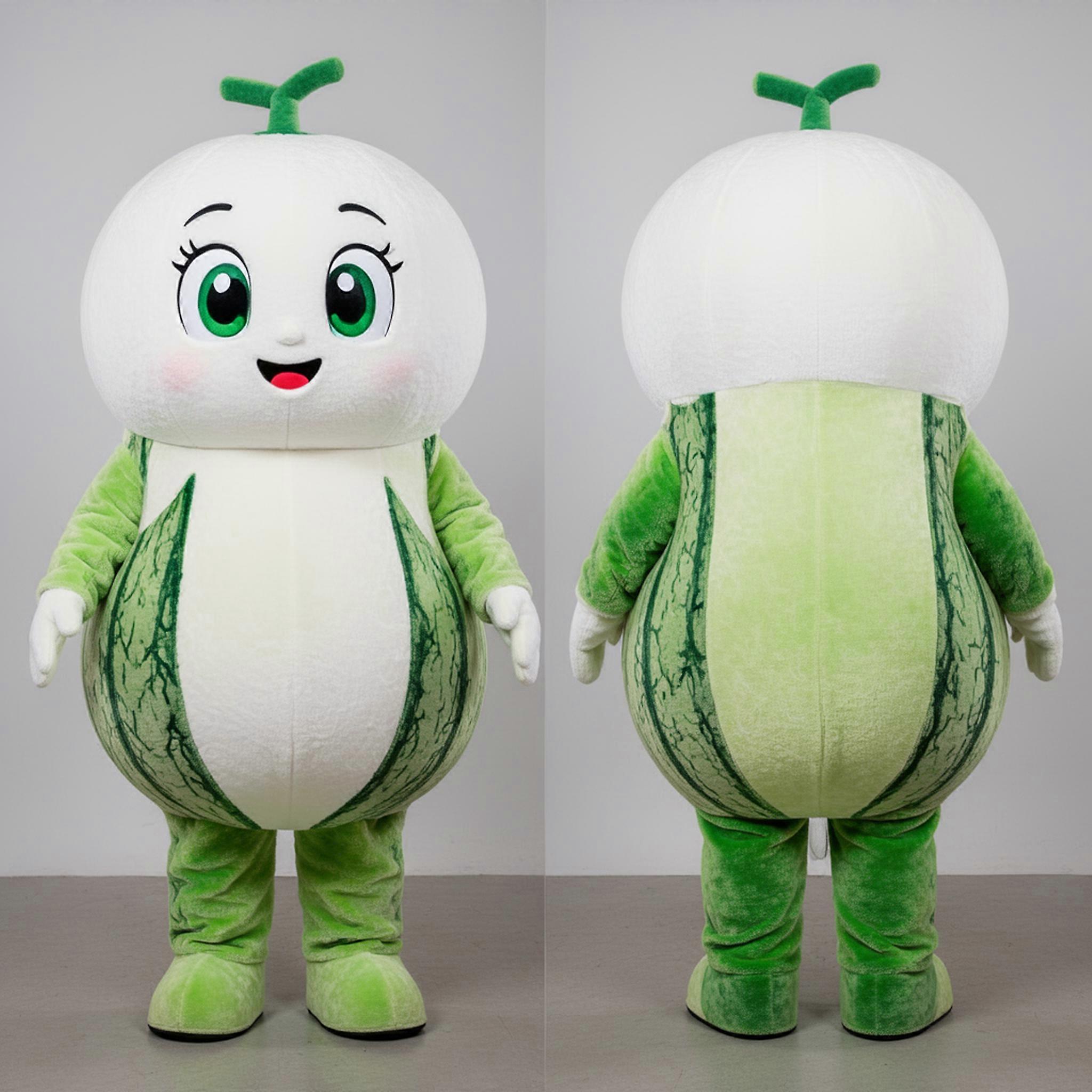 MASTICOT Vibrant Green Rounded Melon Mascot