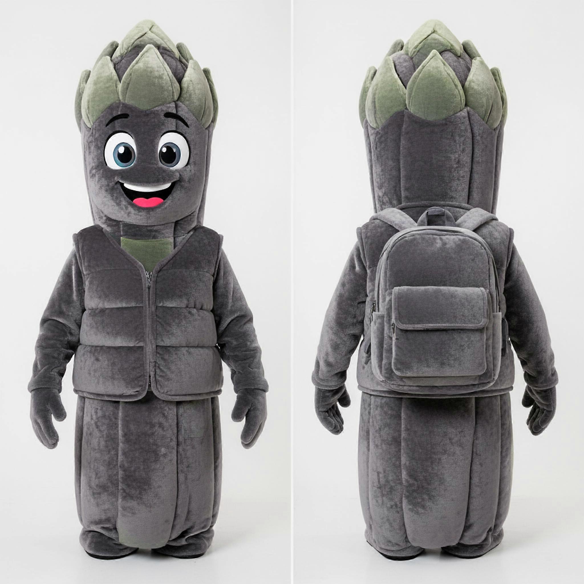MASTICOT Emerald Green Plush Asparagus Mascot