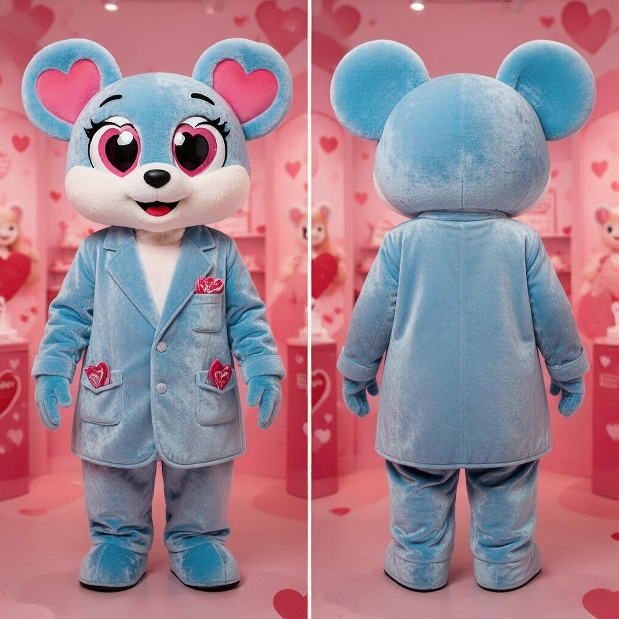 MASTICOT Sky Blue Bubbly Champagne Mascot